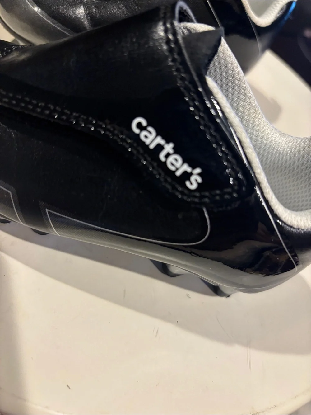 Carter's Black and White Kids Soccer Cleats